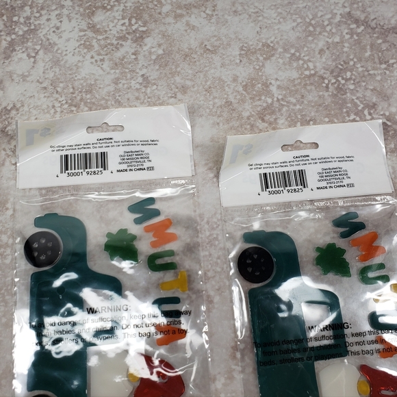 Autumn Decals Fall Gel Perfect Harvest Small Thanksgiving Window Clings 4 Packs - Picture 3 of 7